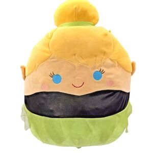 Disney Squishmallows Tinker Bell Plush 18" Fairy‎ Wings Kellytoy Soft Toy Gift